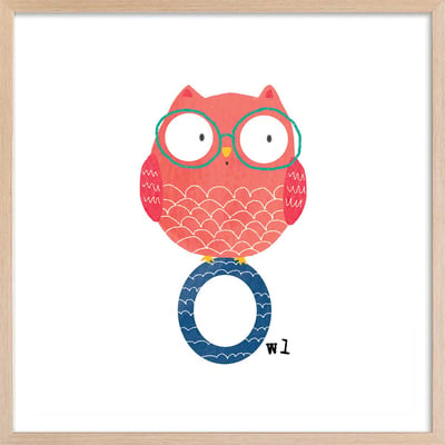 Affiche enfant o comme owl HEXOA