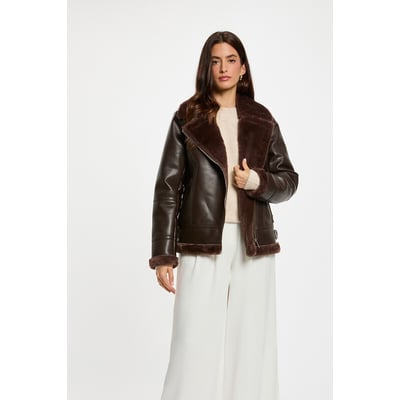 Blouson oversize similicuir MORGAN