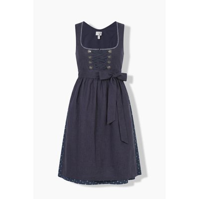 Dirndl en lin mélangé, fleurs, col carré ULLA POPKEN