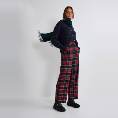 Pantalon carreaux rouge La Redoute