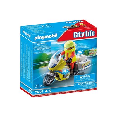 City Life Urgentiste avec moto et effet lumineux PLAYMOBIL