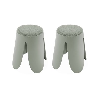 Tabouret empilable bouclette texturée (lot de 2) NIKI SWEEEK