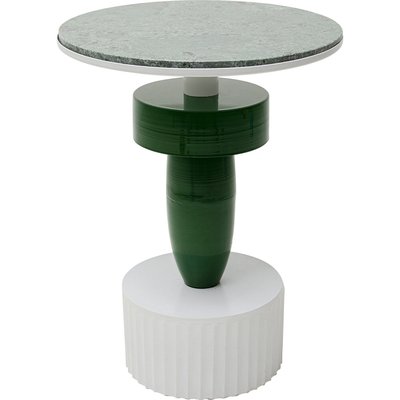 Table d'appoint en marbre et acier, MEMPHIS KARE DESIGN