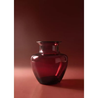 Vase en verre soufflé bas MANGO HOME