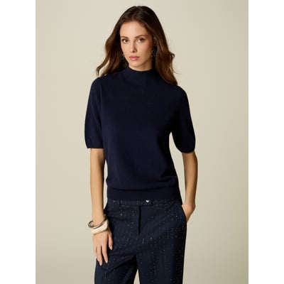 Pull col rond manches courtes OLTRE