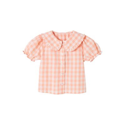 Blouse vichy manches courtes VERTBAUDET
