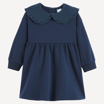 Robe molleton avec col claudine gaze de coton LA REDOUTE COLLECTIONS