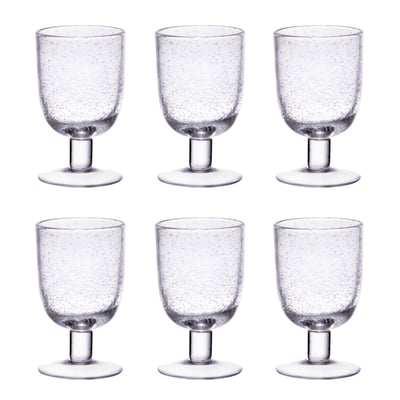 Verre à pied 28 cl Luberon bullé   (lot de 6) TABLE PASSION