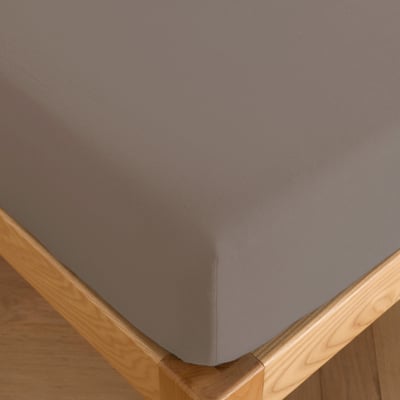 Drap housse en percale de coton uni, FINESSE C DESIGN HOME TEXTILE