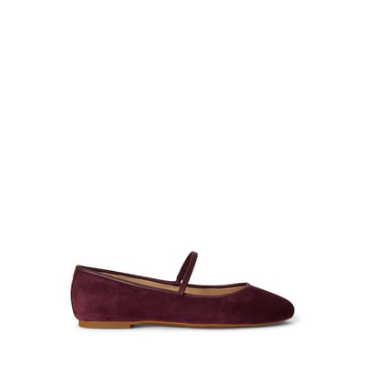 Jayna Suede Mary Jane Ballet Pumps LAUREN RALPH LAUREN