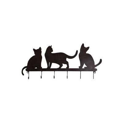 Patère chat laqué noir AUBRY GASPARD