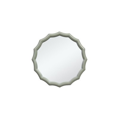 Miroir rond décoratif ondulé en bois H38 SIA DECO