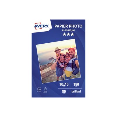 Papier photo 80 Photos brillantes 10x15 180g AVERY