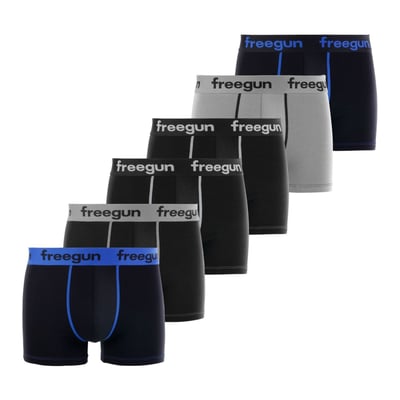 Lot De 6 Boxers Coton Uni FREEGUN