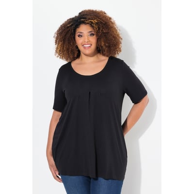 T-shirt, plis, ligne A, manches courtes ULLA POPKEN