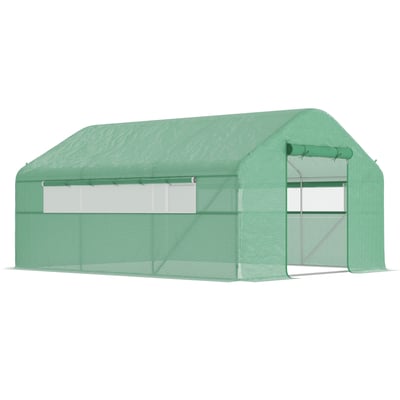 Serre en tunnel PE Vert OUTSUNNY