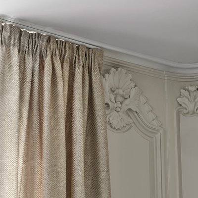 Rideau Coconut Tamisant en Tissage toile à l'effet satiné Beige 145x280 cm MADURA