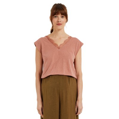 T-shirt de grossesse devant/dos en lin mélangé VERTBAUDET