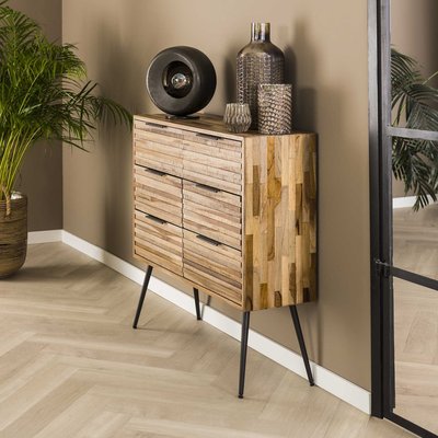 Commode en bois recyclé pieds épingle moderne JAVA PIER IMPORT