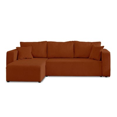 Canapé d'Angle Convertible en Velours côtelé 4 places - TOPAZE LISA DESIGN
