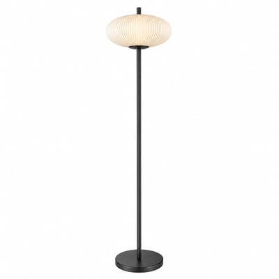Lampadaire, métal et verre opalin, ARIA ALTASSINA