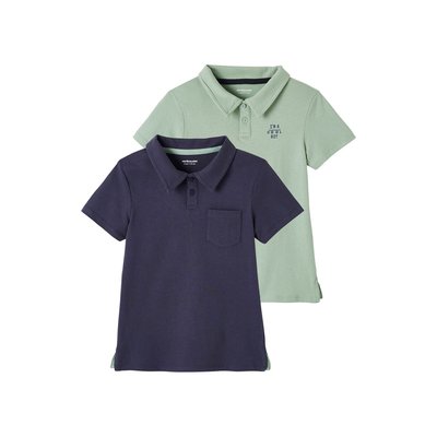 Lot de 2 polos unis manches courtes VERTBAUDET