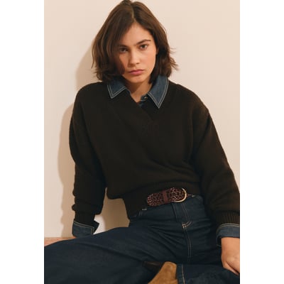 Pull col V en maille SISSI PULL ETAM