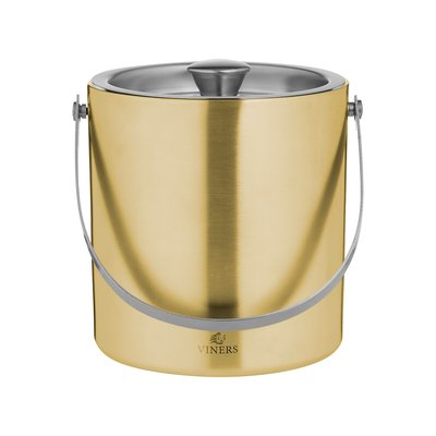 Double Wall Ice Bucket in Gold VINERS