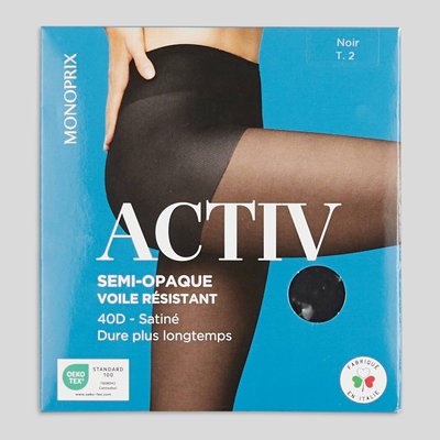 Collant semi-opaque satiné ACTIV MONOPRIX