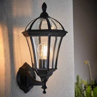 Lifford Black Outdoor Uplight Wall Light SO'HOME