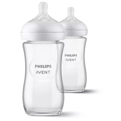 Lot de 2 biberons Natural verre 3.0 240 ml PHILIPS AVENT