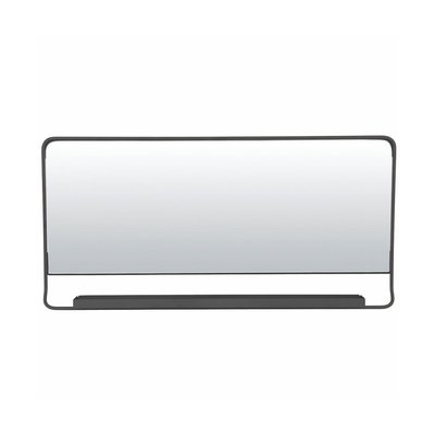 Miroir Mural Horizontal Chic avec Tablette et Bord Noir HOUSE DOCTOR