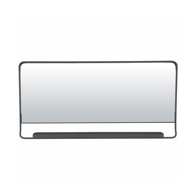 Miroir Grossissant Geyser – Design Circulaire Noir Mat, Parfait Pour Le Maquillage Et Les Soins