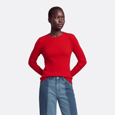 Fine Knit Crew Neck Jumper LA REDOUTE COLLECTIONS