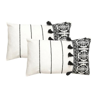 Lot de 2 housses de coussin coton NEO BERBERE FEBRONIE