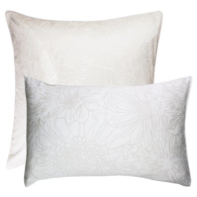 Taie d'oreiller satin de coton 120 fils FLOWER POWER GARNIER-THIEBAUT