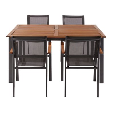 Table de jardin extensible en eucalyptus ORIS NATERIAL