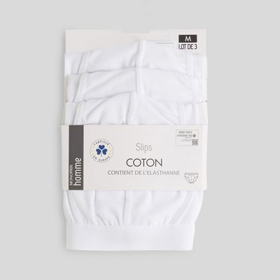 Lot de 3 slips en coton BIO GOTS MONOPRIX