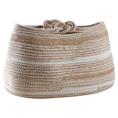 Corbeille de rangement coton beige et blanc AUBRY GASPARD