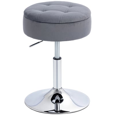 Tabouret de bar Velours Gris HOMCOM