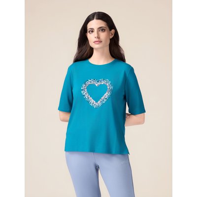 T-shirt réalisée en jersey de viscose stretch OLTRE
