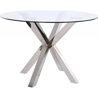 Table de salon en verre et acier, Moderno RECOLLECTION