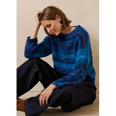 Pull rayé manches longues col rond LA FEE MARABOUTEE