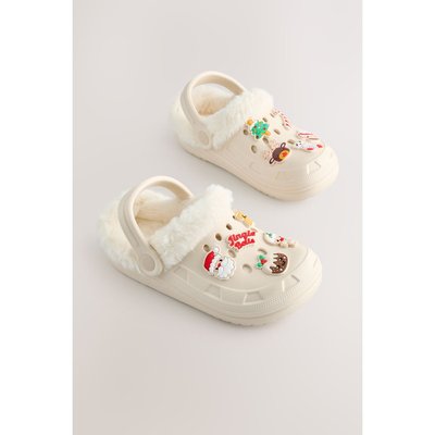 Chaussons sabots fourrés à motif animal NEXT