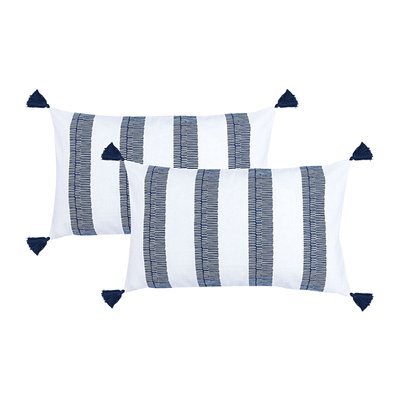 Lot de 2 housses de coussin coton EVORA FEBRONIE