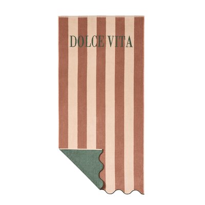 Drap de plage imprimé en jacquard de coton, DOLCE VITA ESSIX