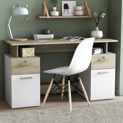 Bureau 2 portes et 2 tiroirs TERRE DE NUIT