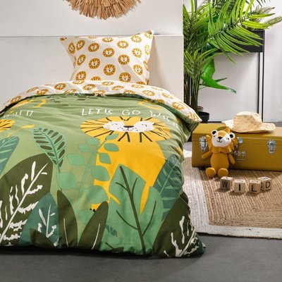 Parure de lit imprimé animalier coton HAPPY TODAY