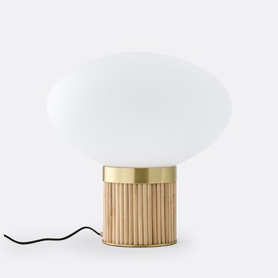 Lampe XL laiton, bambou et verre opaline, Dolce LA REDOUTE INTERIEURS