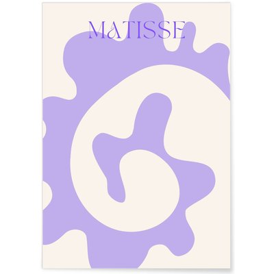 Affiche Matisse 'Motif Végétal' – Abstraction en lavande L'AFFICHERIE